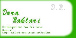 dora maklari business card